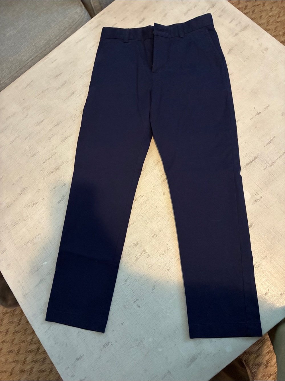 Vineyard Vines Boys Navy Adjustable Waist Cotton Spandex Pants Sz12